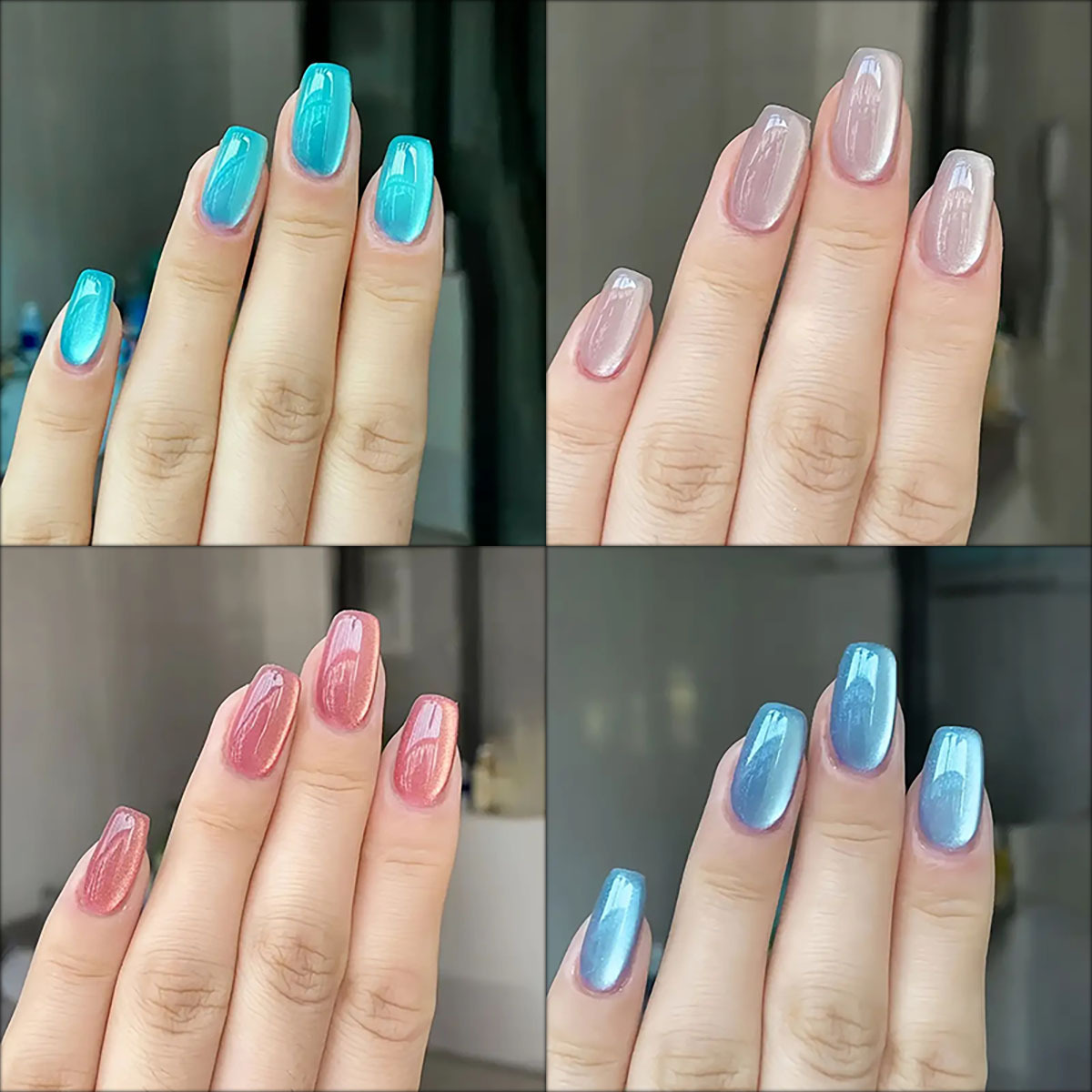 Nail Art Cat Eye Pink - 24 шт./30 шт. короткие квадратные балетные