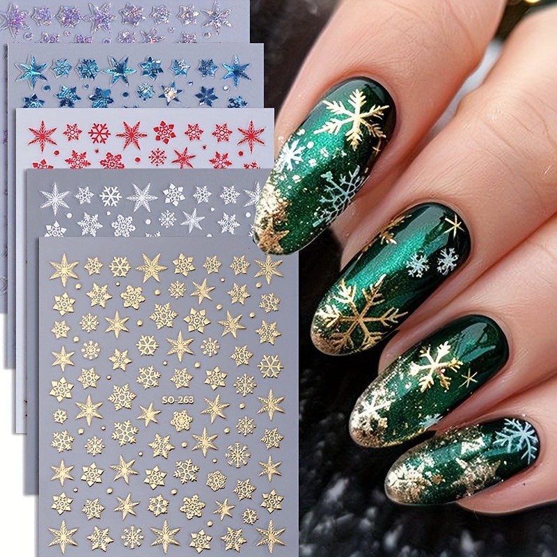 Nail Art Xmas Design - 5 шт. рождественские наклейки для ногтей