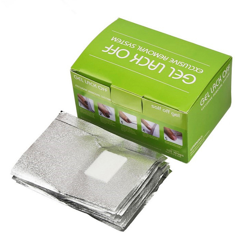 Nail Foil Transfer - 100 шт./упак. Фольгированные салфетки для снятия