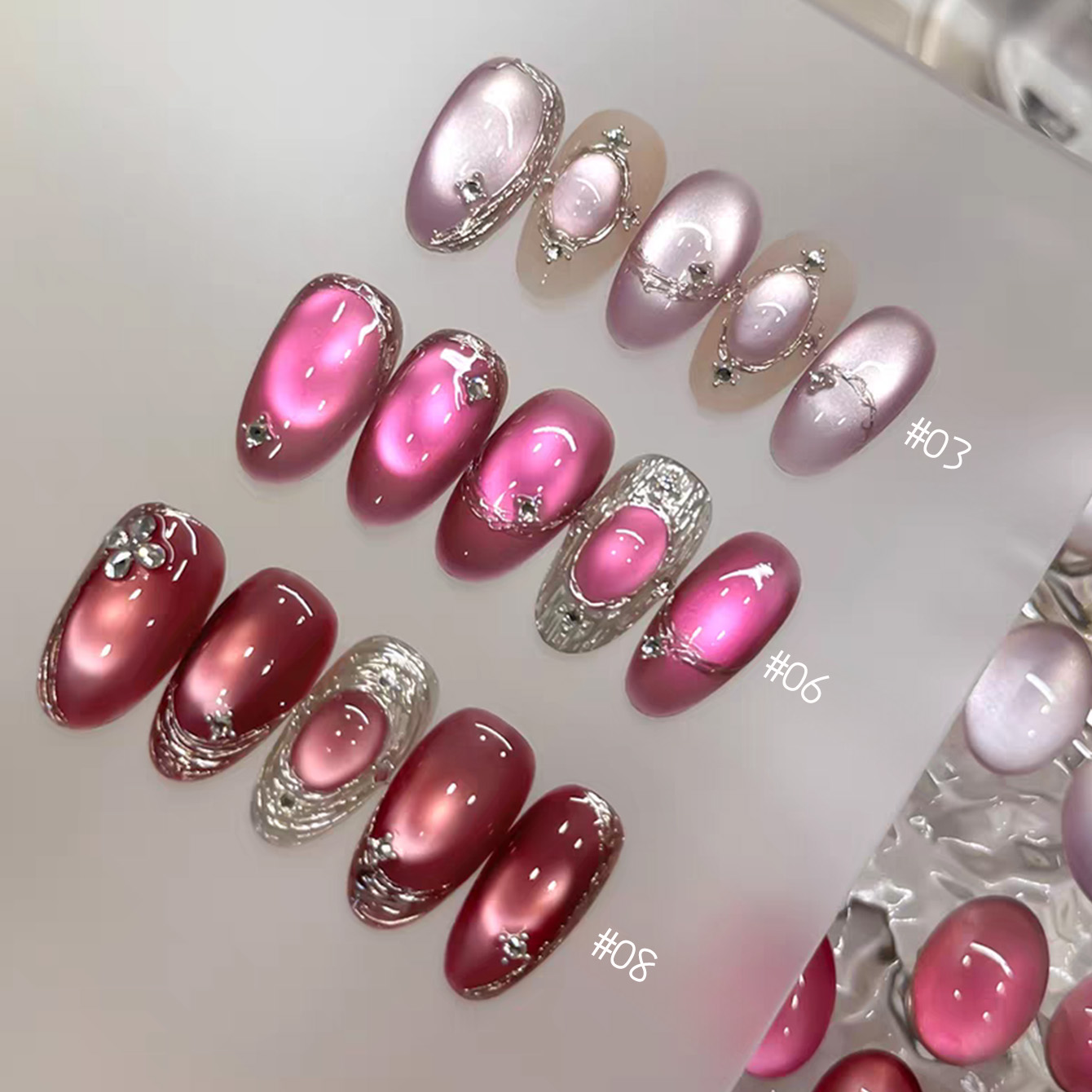 Nail Art Cat Eye Pink - 1 шт. TC 2026 Летняя популярная