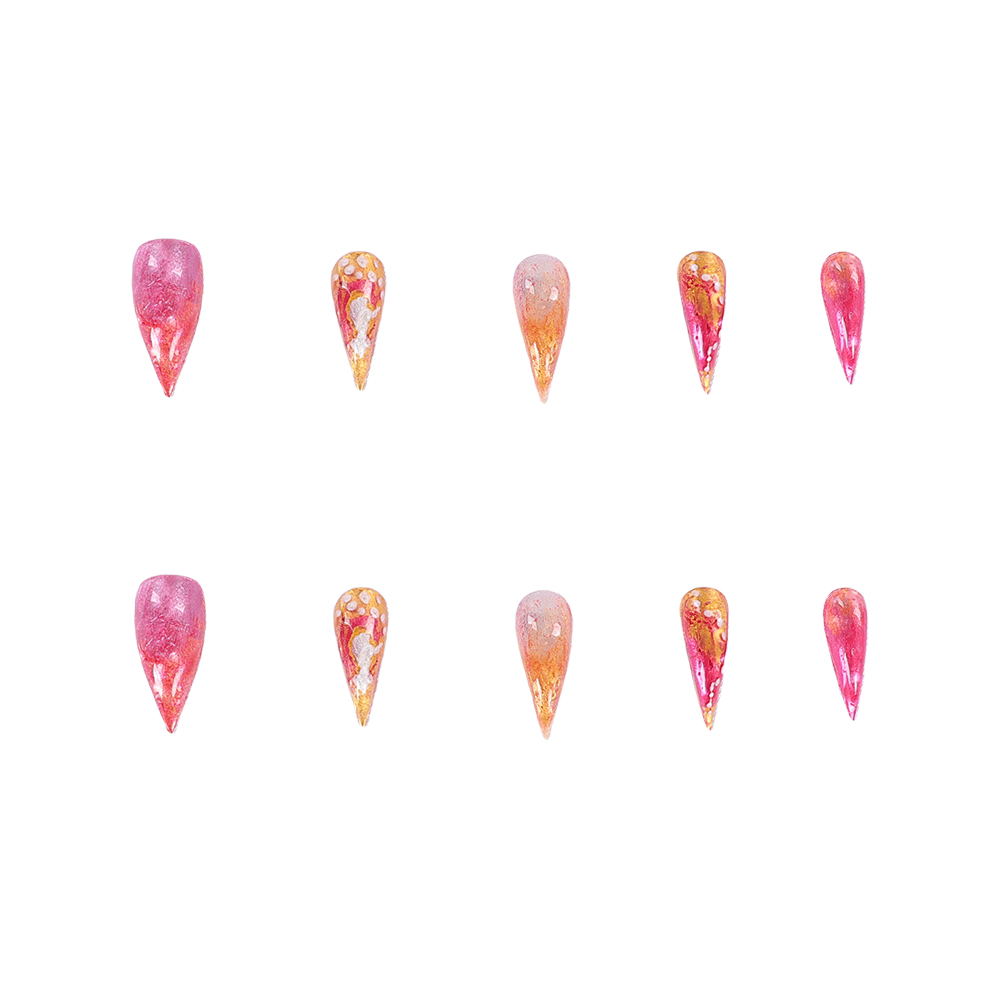 Nail Art Fake - Фантазийные накладные ногти «Средневековая королева Серсея»