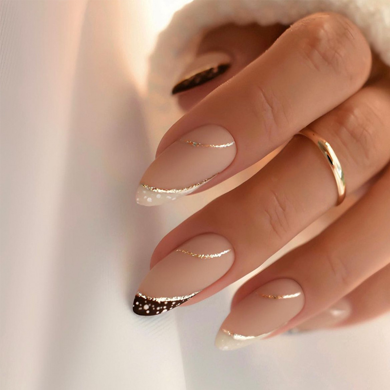 Nail Art Fake - 24 шт., носимые ногти во французском
