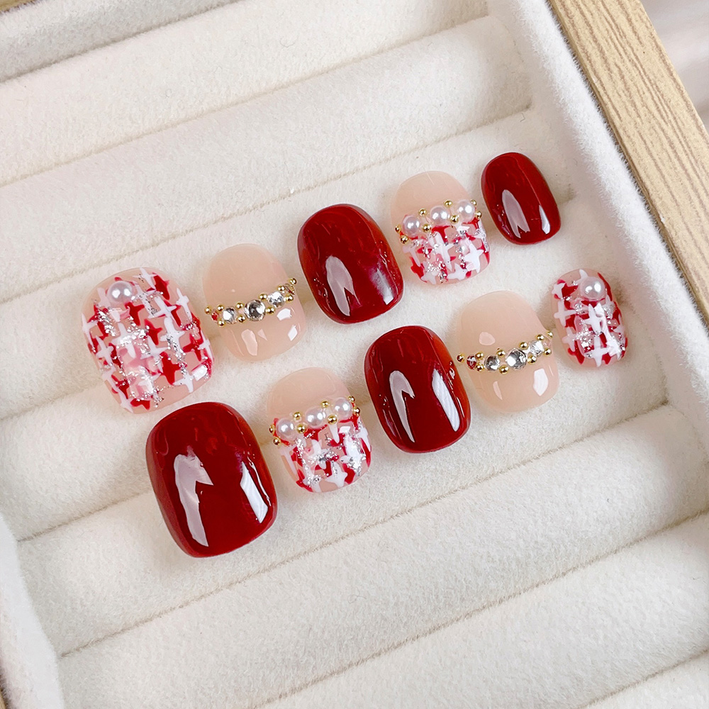 Nail Art Fake - Набор из 10 коротких квадратных и