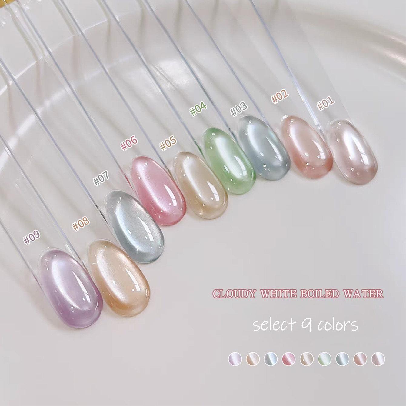 Nail Art Cat Eye Pink - SHAKA 1 шт. Прозрачный матовый белый