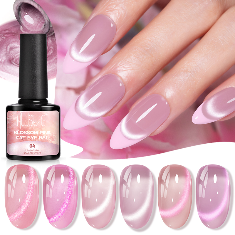 Гель-лак для ногтей AWStorG 7. – обзор и цена Nail Art Cat Eye Pink