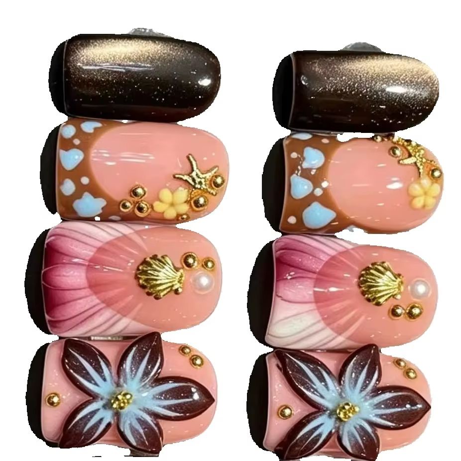 Набор из 10 накладных ногтей т – обзор и цена Nail Art Cat Eye Pink