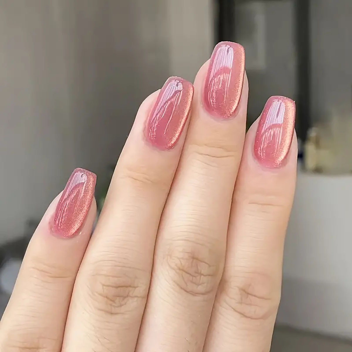 24 шт./30 шт. короткие квадрат – обзор и цена Nail Art Cat Eye Pink