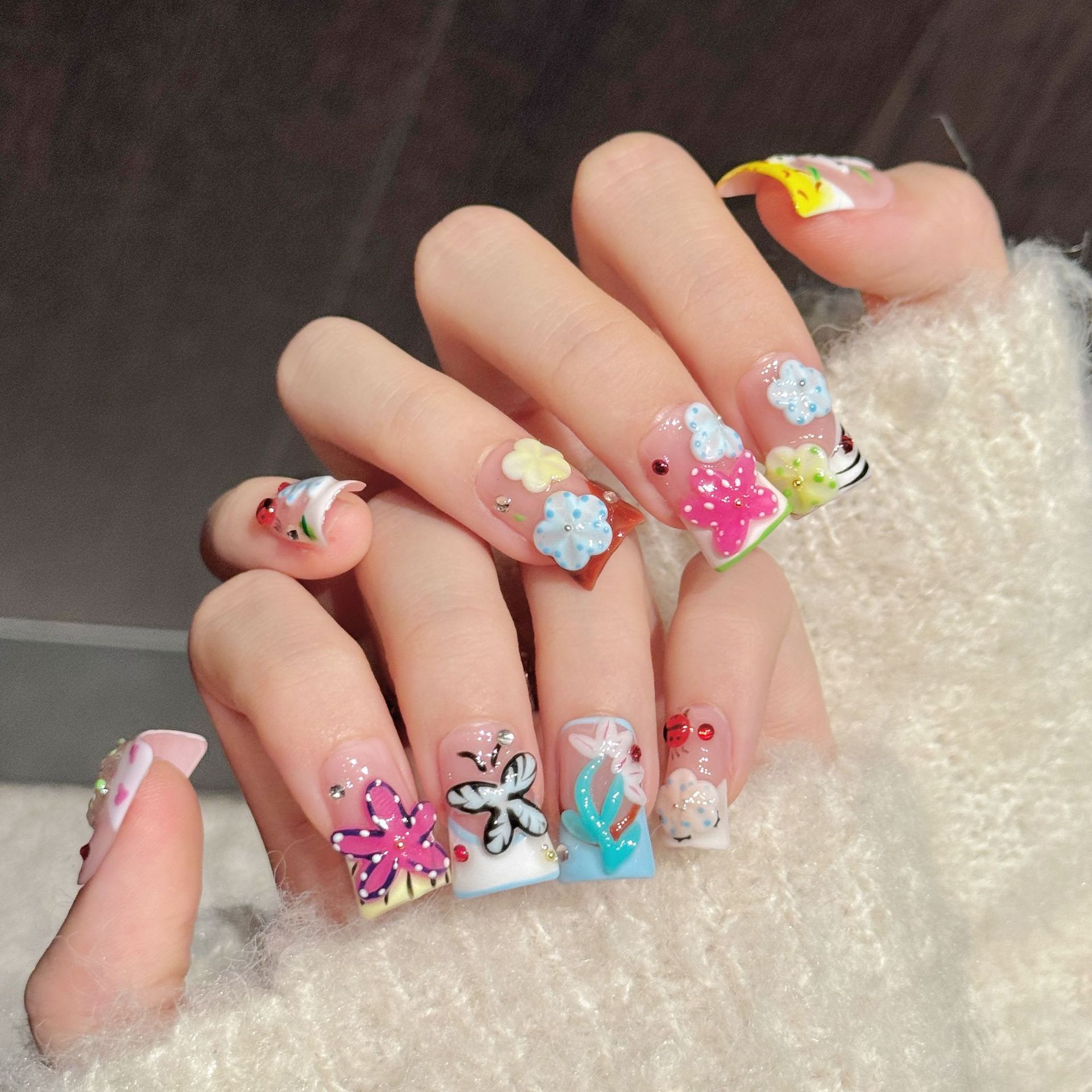 10 шт. накладных ногтей ручной – обзор и цена Nail Art Fake