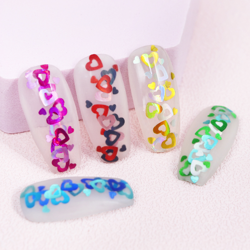 Голографическое сердце любви,  – обзор и цена Nail Art Valentine