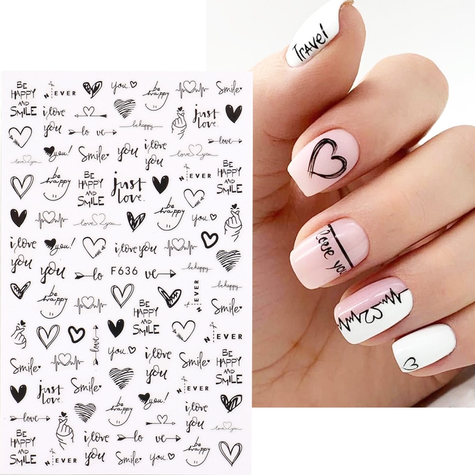 Наклейки для дизайна ногтей – обзор и цена Nail Art Valentine