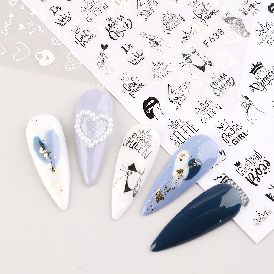 Наклейки для дизайна ногтей – обзор и цена Nail Art Valentine