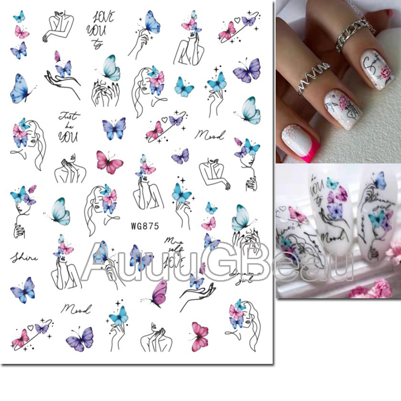 3d наклейки для дизайна ногтей – обзор и цена Nail Art Valentine