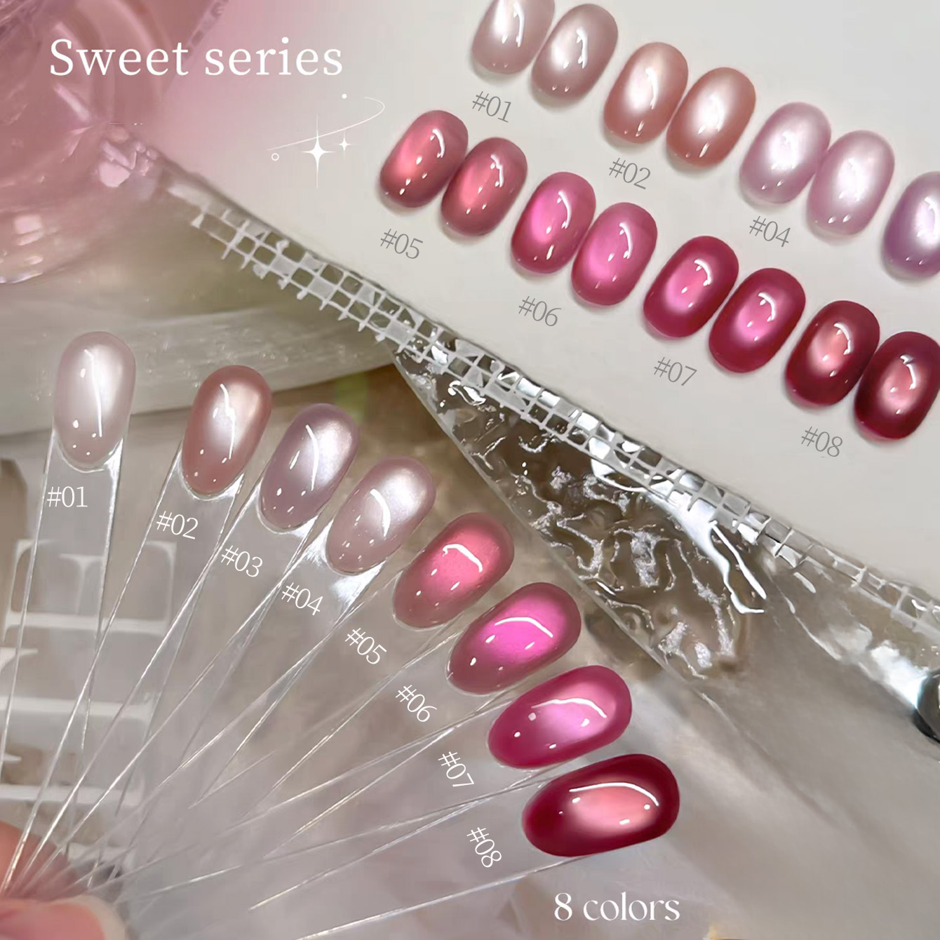 1 шт. TC 2026 Летняя популярна – обзор и цена Nail Art Cat Eye Pink