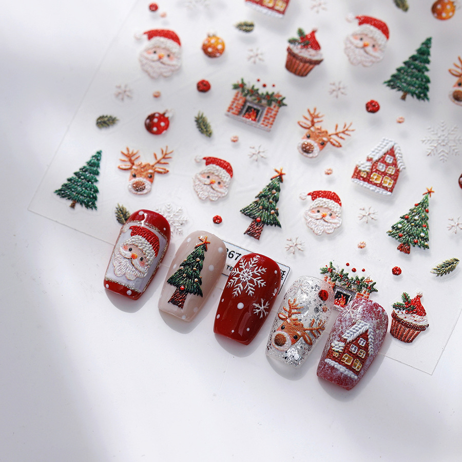 Милые рождественские наклейки  – обзор и цена Nail Art Xmas Design