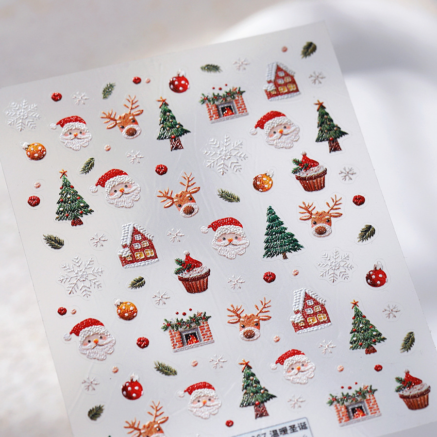 Милые рождественские наклейки  – обзор и цена Nail Art Xmas Design