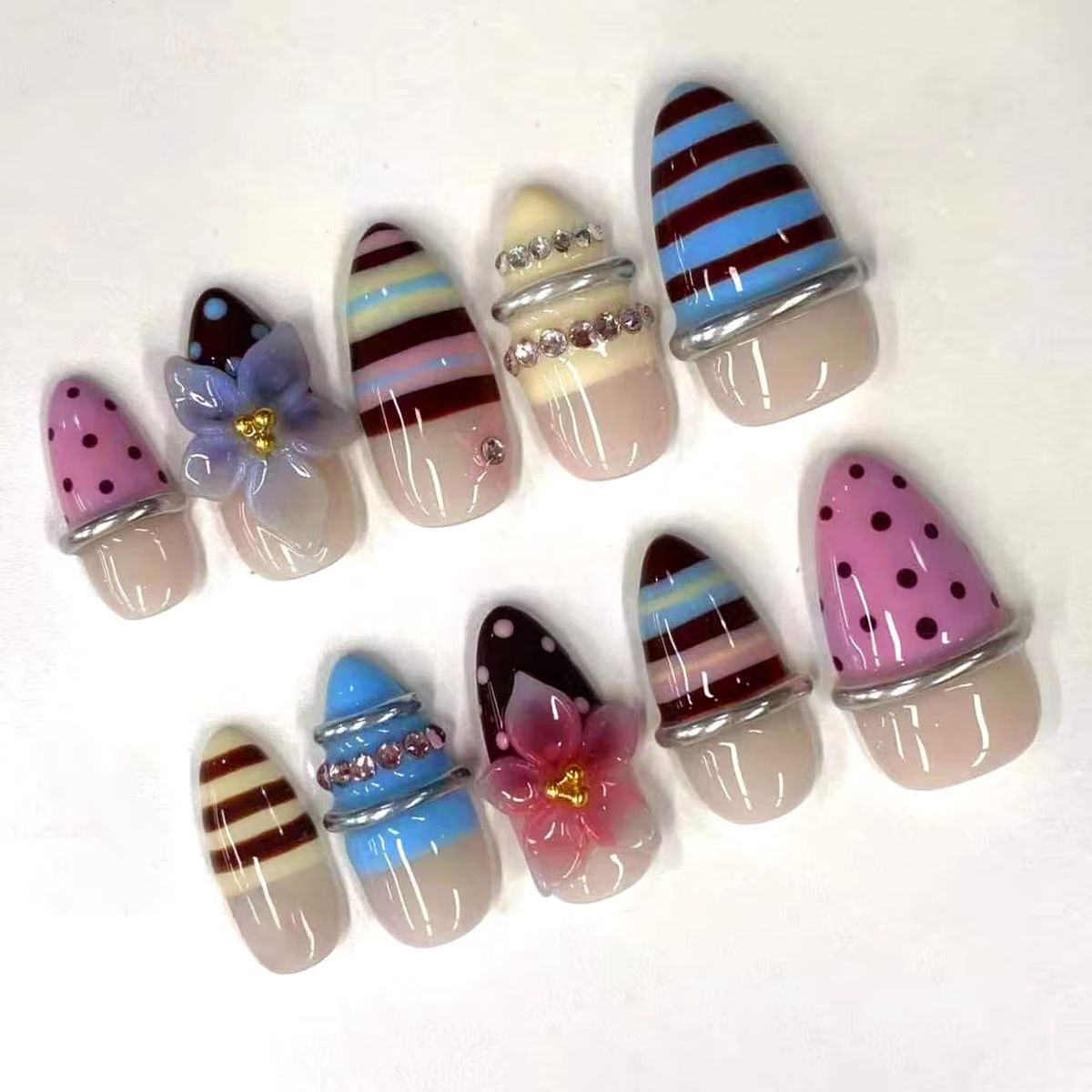 24 шт. накладных ногтей в форм – обзор и цена Nail Art Red Wine Cat Eye