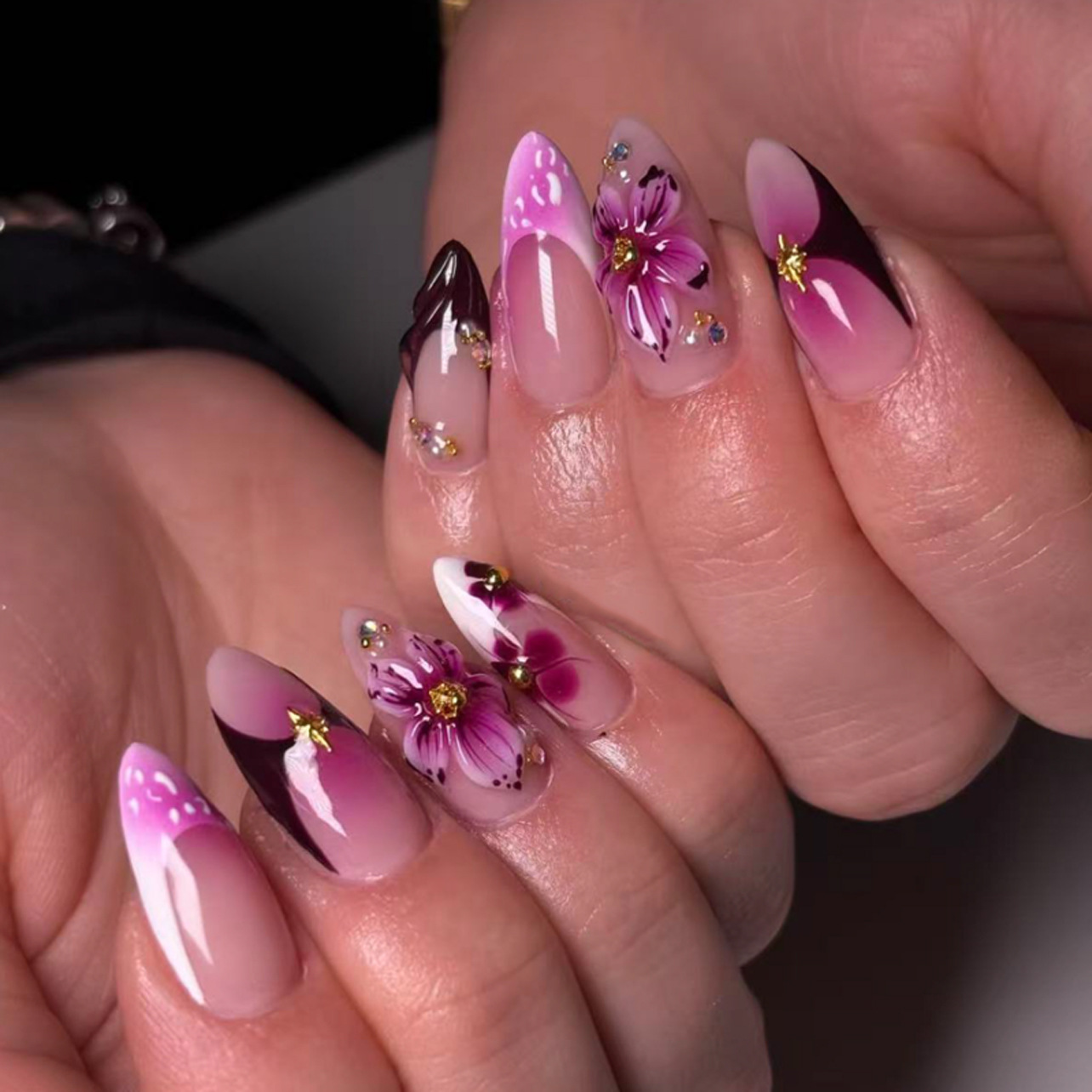 24 шт. накладных ногтей в форм – обзор и цена Nail Art Red Wine Cat Eye