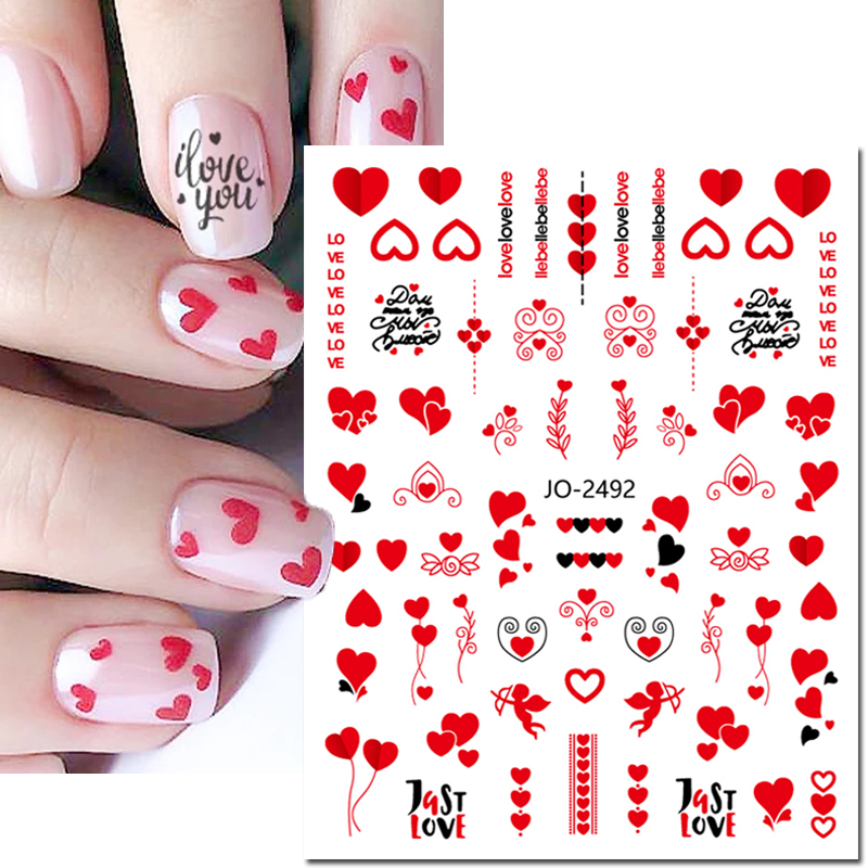 3D-наклейки для ногтей с геоме – обзор и цена Nail Art Valentine