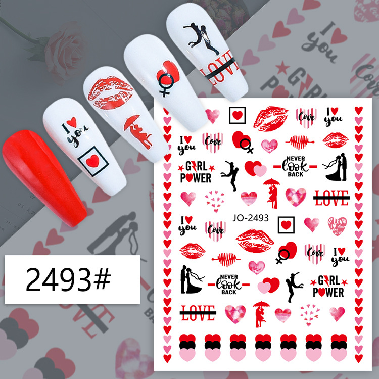 3D-наклейки для ногтей с геоме – обзор и цена Nail Art Valentine