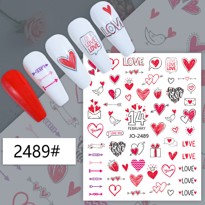 3D-наклейки для ногтей с геоме – обзор и цена Nail Art Valentine